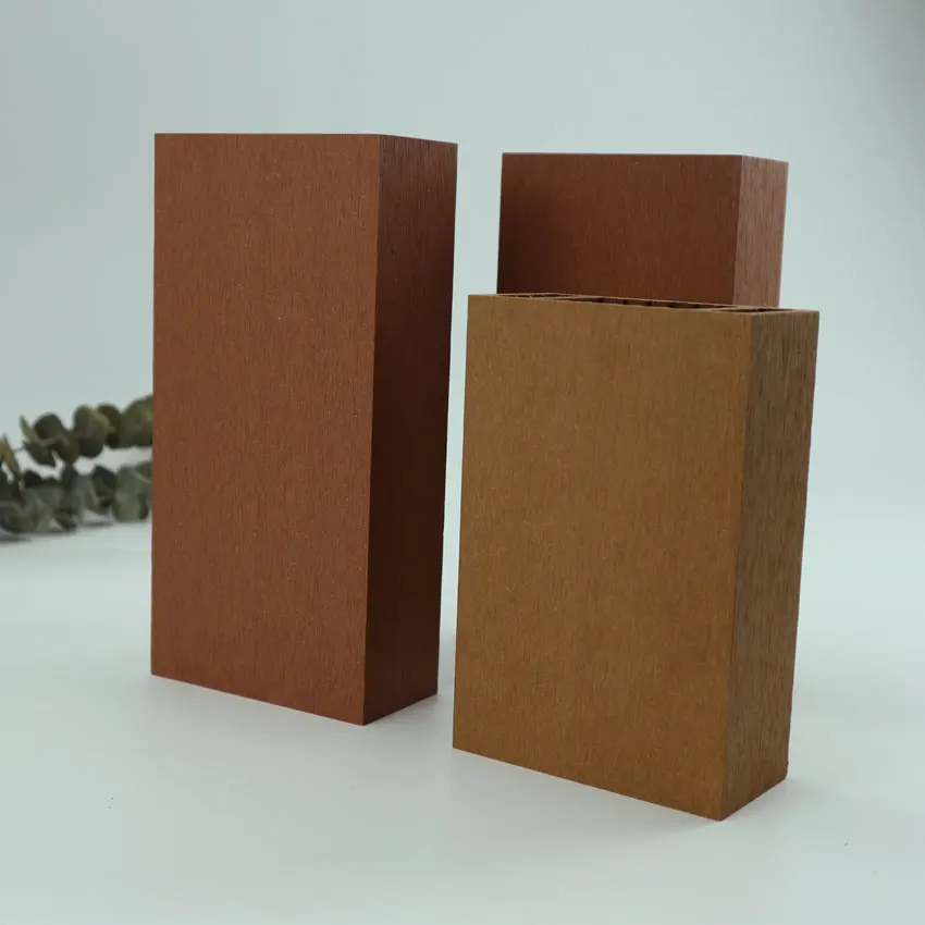 Cheap Price  Exterior 50*50 100*50 Square Hollow Wood Tube Plastic Composite Outdoor WPC Timber Tubes