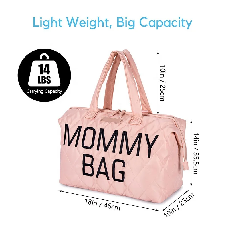 Пользовательские Хлопковые тканевые сумки-тоут для детских больших стеганых подгузников