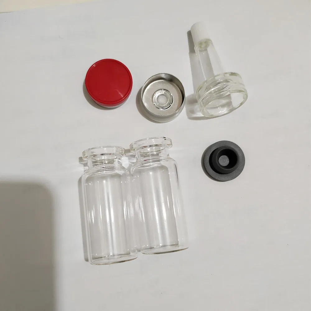 Factory Supply 10ml Glass Vial Glass Bottle With Silicone Stopper And Cap