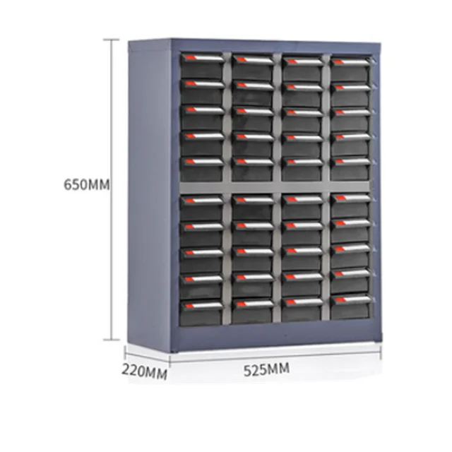 Антистатический супер прочный металлический шкаф для хранения мелких деталей с 40 ящиками