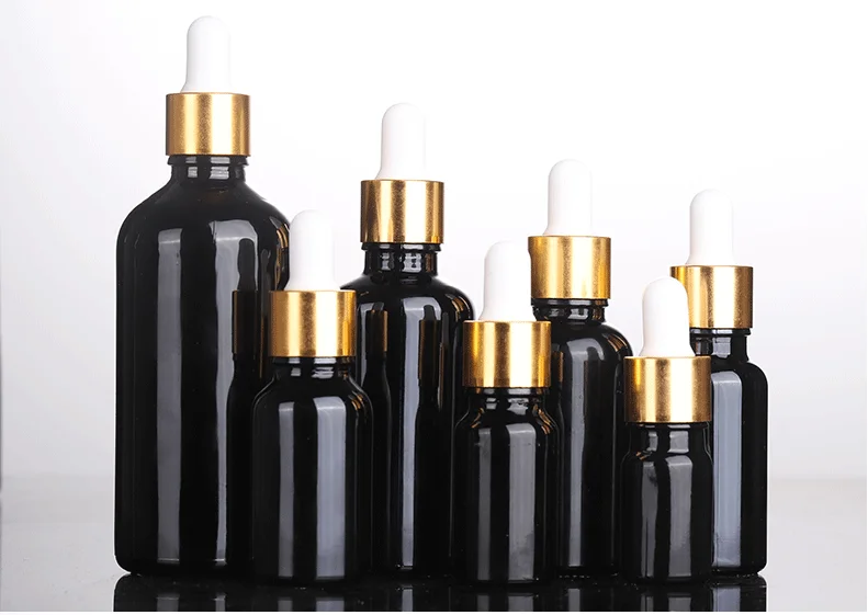 100ml Glass Spray Perfume Bottles Shiny Black 30 ml Glass Bottle With  Dropper
