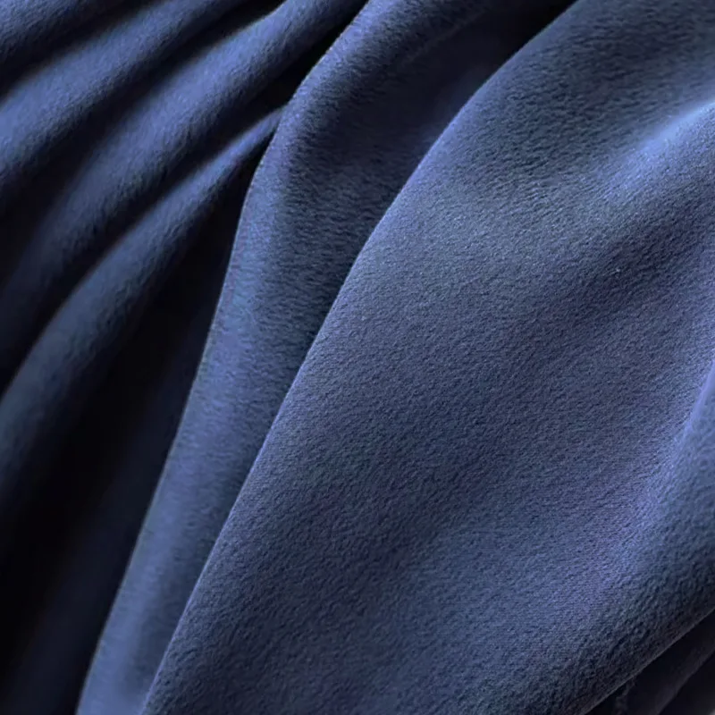 Black 97% Silk 3% Spandex 16mm Spring Elastic Satin Dyeing Solid Clothing Fabric Silkworm Fabrics for Women Dress Wedding