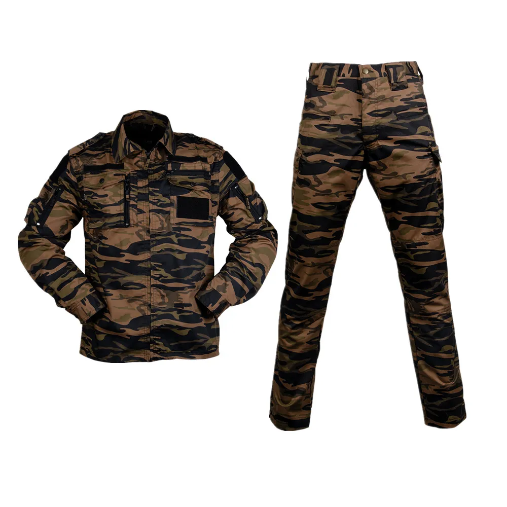Manufacturers Cheap Wholesale Black Camouflage Clothing Tactical Combat Suit/uniform 65% Polyester 35% Cotton Tactical Clothing