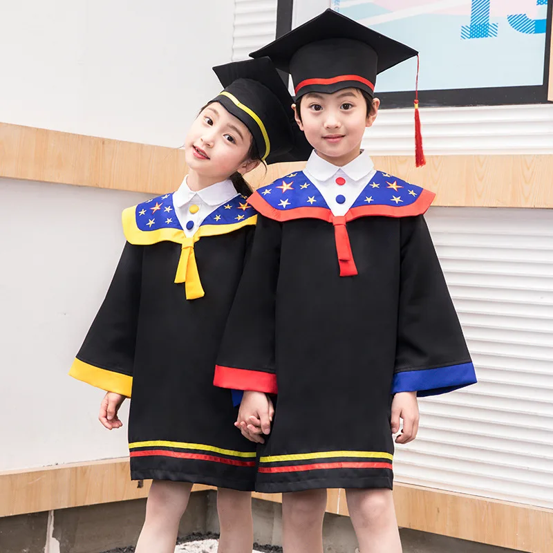 Small MOQ Graduation Gowns For Baby Cheap Customized Kids Graduation Cap and Gown