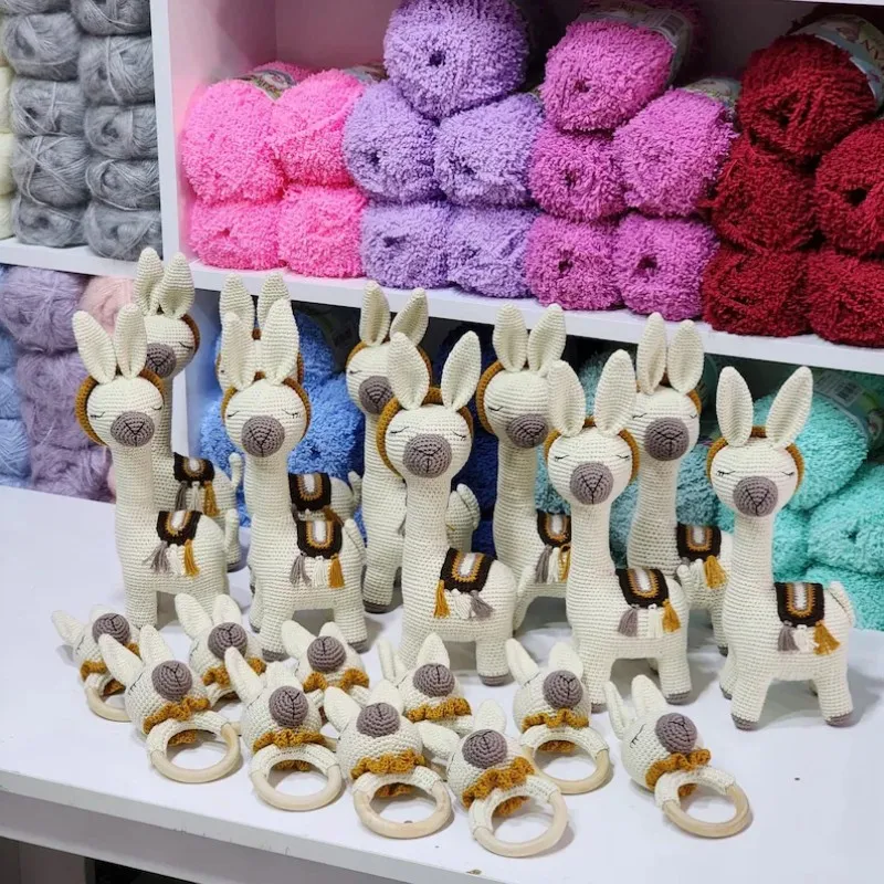 Wholesale Handmade Cute Lama Crocheted Amigurumi Alpaca Toy For Children Doll Boys And Girls Gifts