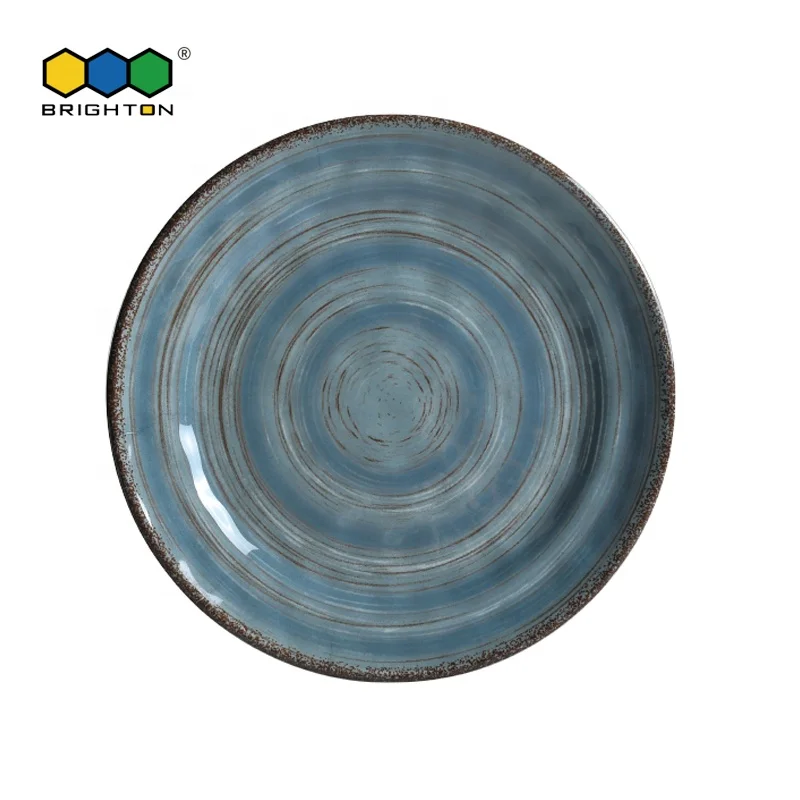 Strong Anti-Stain Ability and EU regulation approved Melamine 11 inch Dinner Plate eco-friendly products for promotion