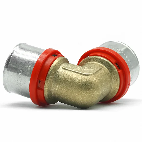 High quality water pipe connection 90 degree brass press fitting