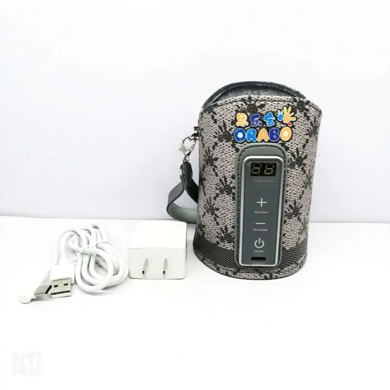 portable milk heating  LED digital display insulated usb  baby bottle warmer bag