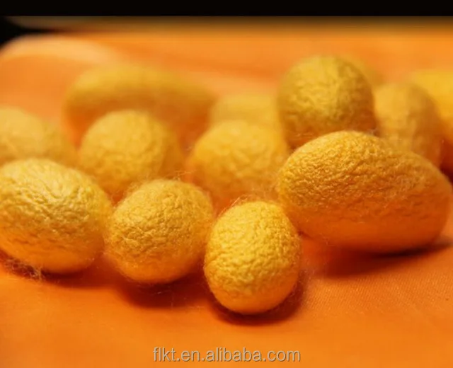 Gold yellow silk cut cocoon open mouth Skin care silkworm cocoon