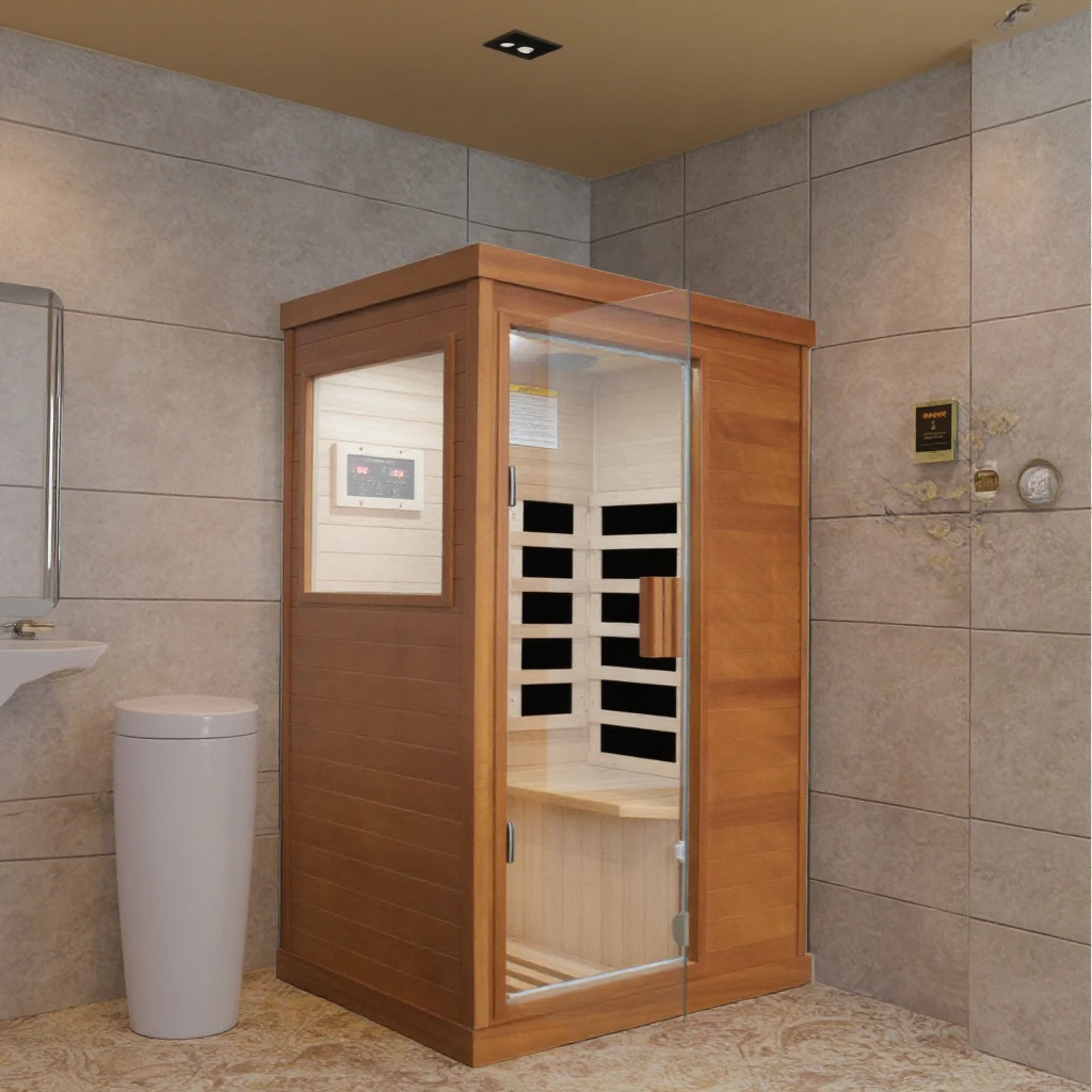 Mini Type Far Infrared Sauna Room 800W Number of Heating Plates:5 20-60 Degrees Internal Space Size:146*85*63cm