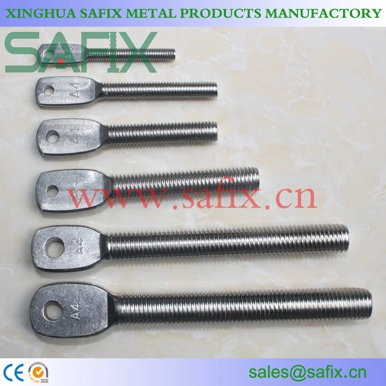 
Stainless steel 304/316/410 Flat Head Eye Bolt for marble fixing system 
