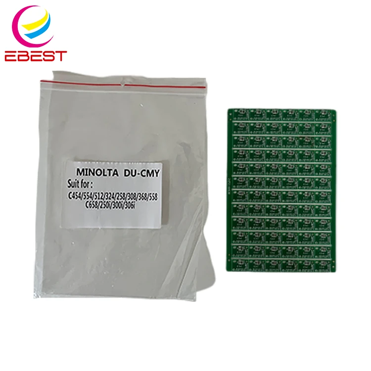 EBEST Compatible For DR512 DR313 DR315 Konica Minolta Drum Unit Chip Bizhub C221/C224/C258/C308/C454/C454e/554e/554 Drum Chip