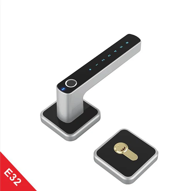 Digital smart locks !!!!smart handle fingerprint password cylinder key mobil app in goodum lock factory