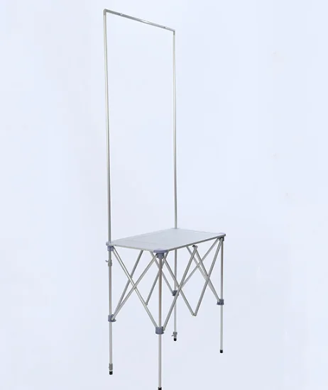 Proper Price Exhibition Advertising Display Foldable Aluminum Alloy Frame Lighted Promotion Table Counter