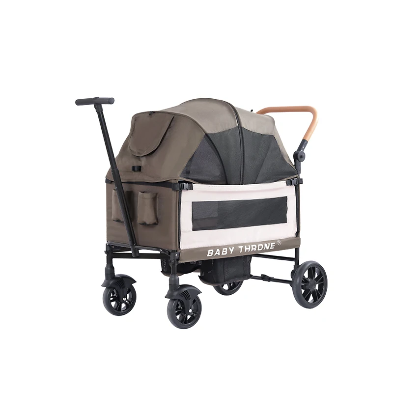 Purorigin Top Fashion Ccollpasible Folding Wagon Outdoor Camping Shopping Pushchair Twins Baby Stroller Wonderfold Wagon