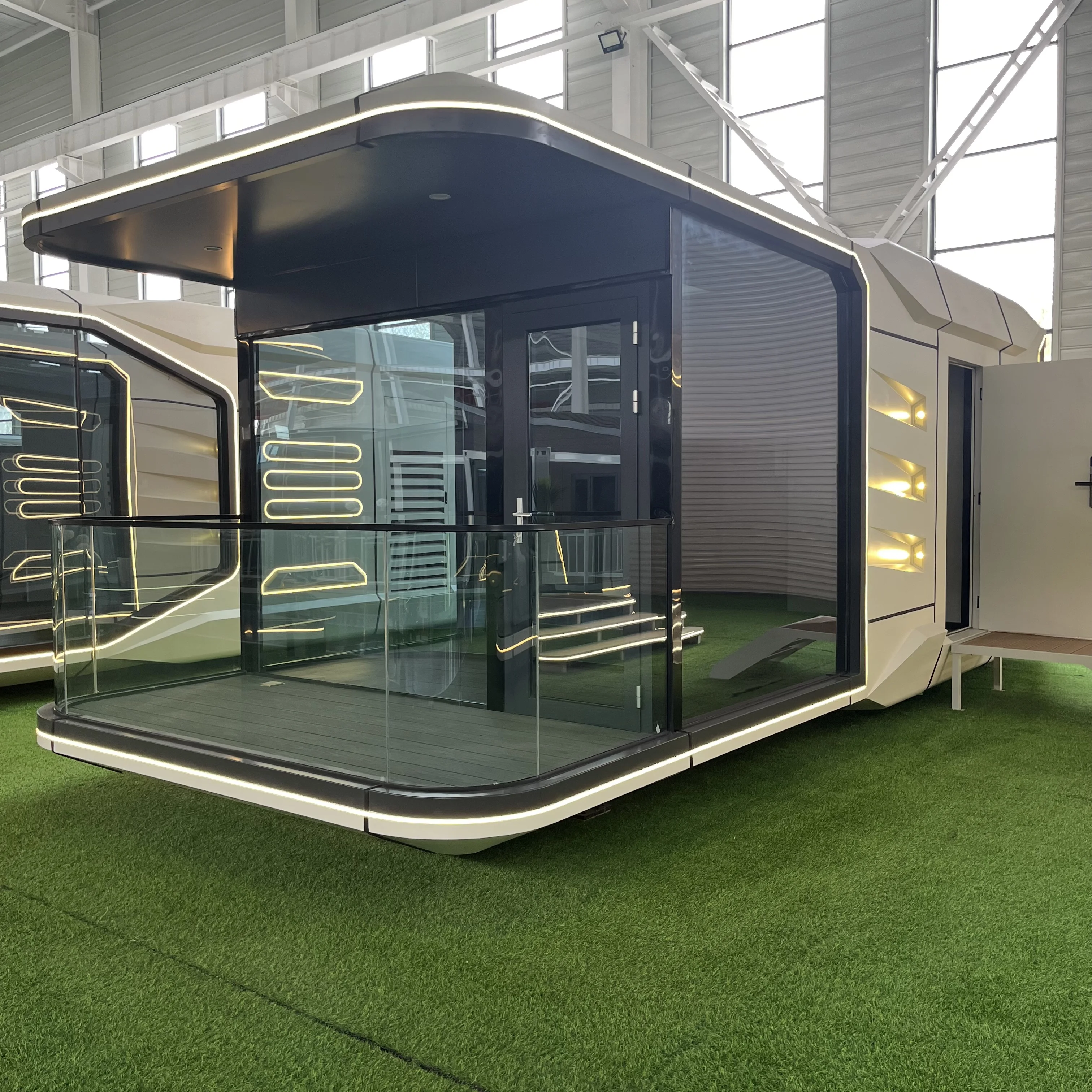 Space Capsule House Smart Camping Mobile Homes House With Voice Control Curtain Smart House Mobile Home