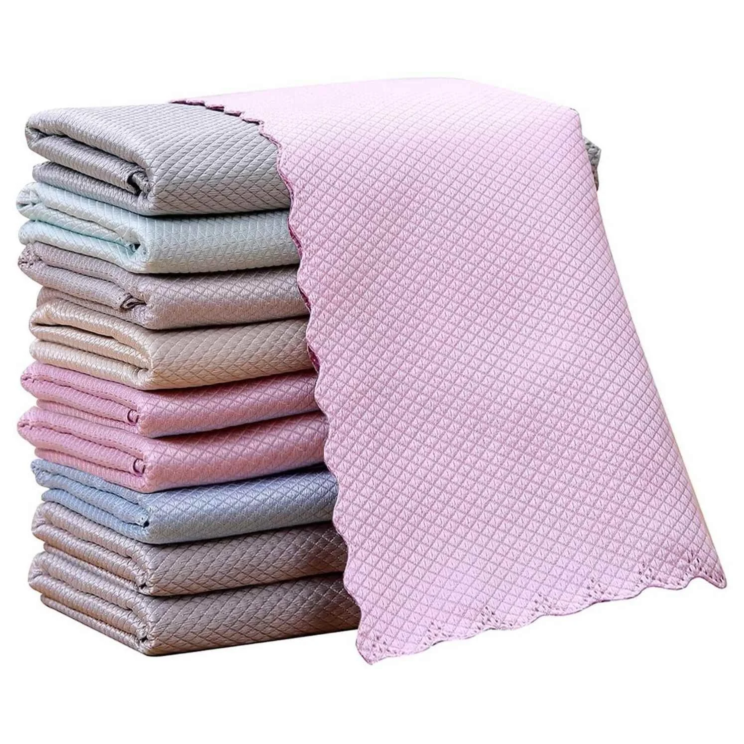 Microfiber Kitchen Wiping Rags Super Absorbent Cleaning Cloth Home Washing Dish Cleaning Towel