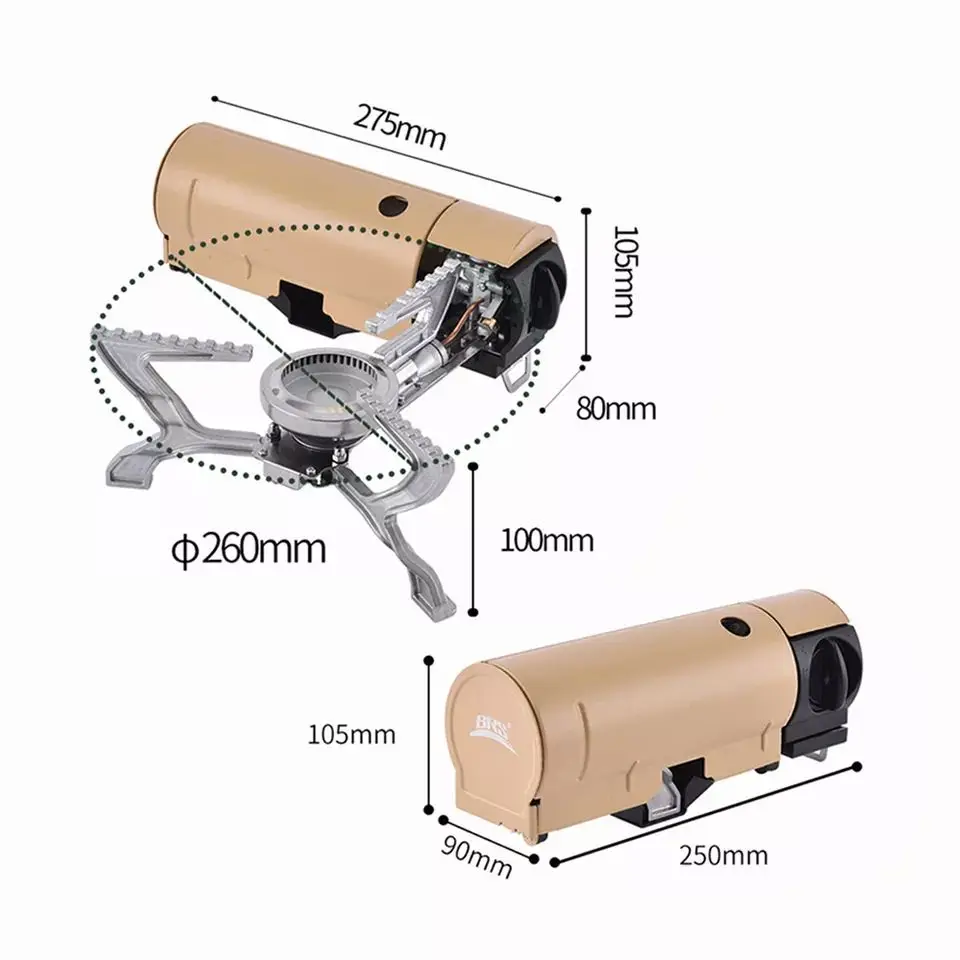 Hiking Foldable Single Cylinder Burner Portable Outdoor Camping Butane Cooking Mini Gas Stove