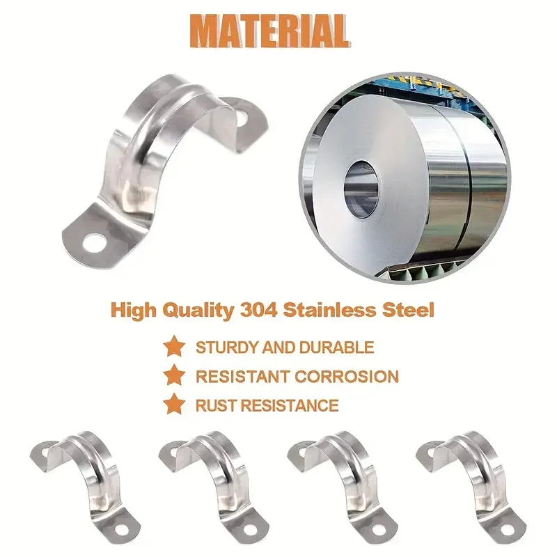 Stainless steel saddle clip pipe clamp Routing Clamps