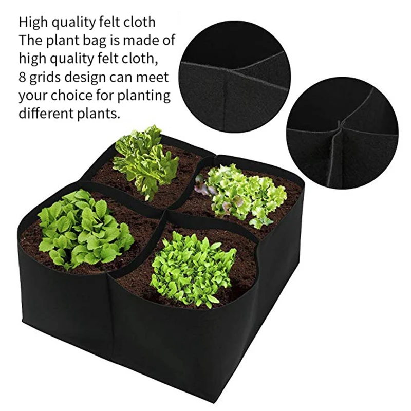 Non woven 5 7 10 30 45 50 100 200 Gallon Garden Nursery Fabric Pot black felt nursery pots garden seed plant big gal grow bags
