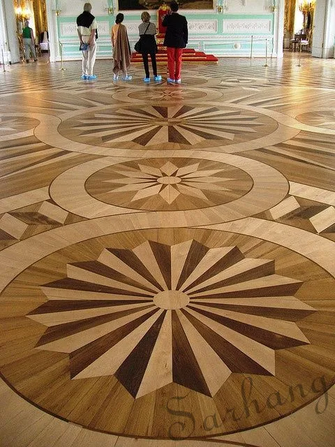 factory direct sale new art fashion natural oak parquet wood inlay flooring