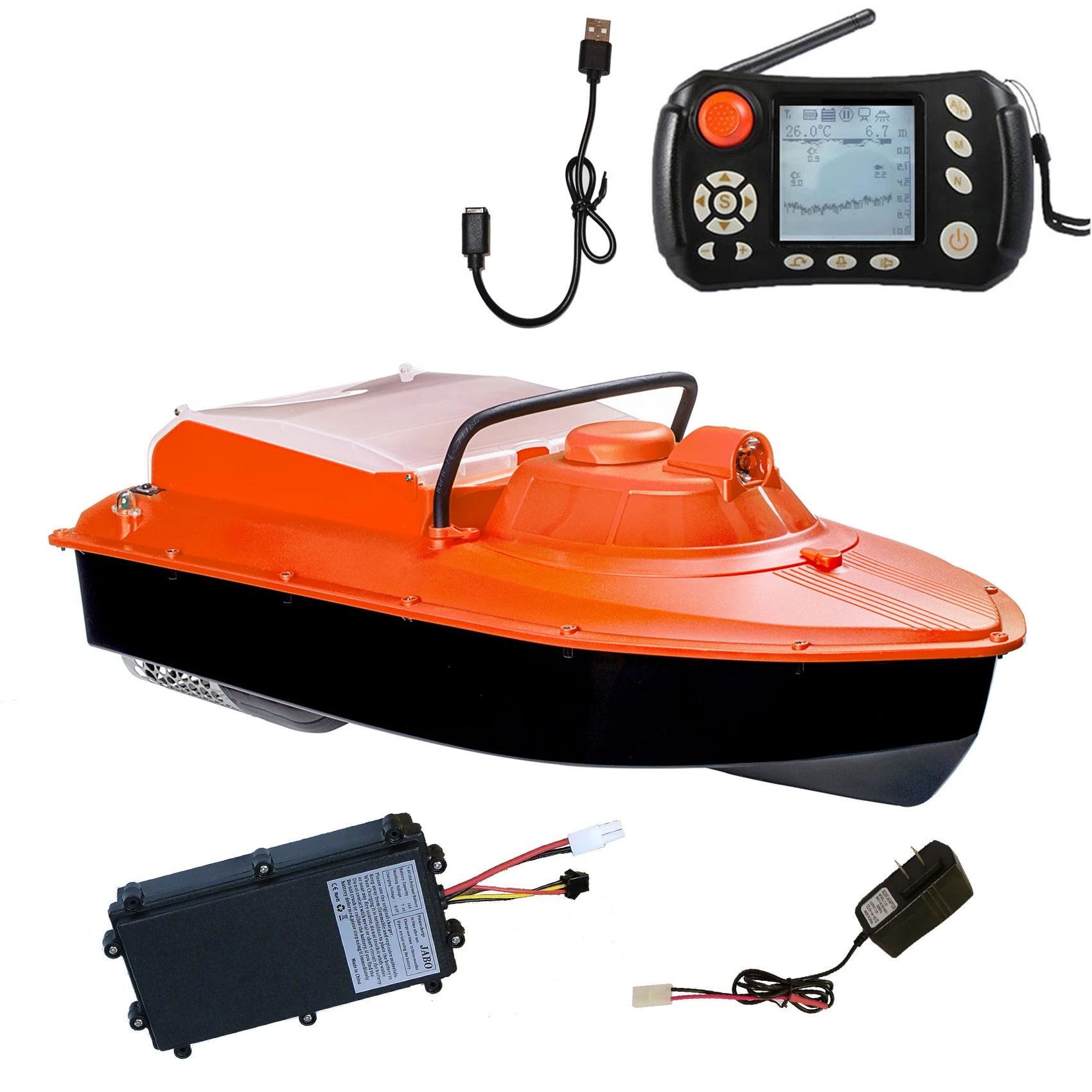 JABO Dolphin 2 RC Surfer GPS рыболовная приманка лодка со встроенным гидролокатором, одна клавиша автоматической навигации, 10 языков отображения