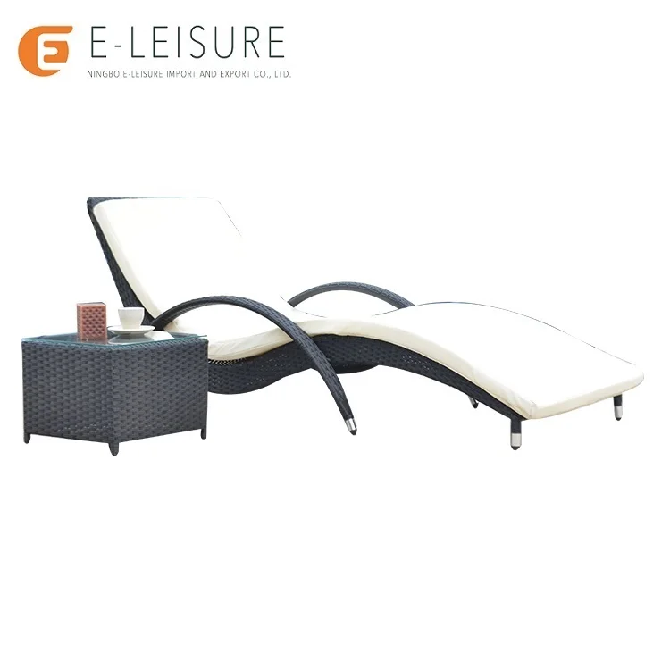 E-shine High Quality Modern Rattan Sun Lounger Hot Sale Patio Pool Garden Outdoor Furniture Park School Hall Workshop