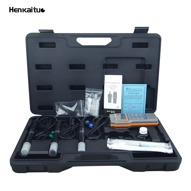 Портативный Средний аквариум для рыбок качества воды анализатор метр тестер растворённого кислорода прибор измерения уровня PH AZ8603