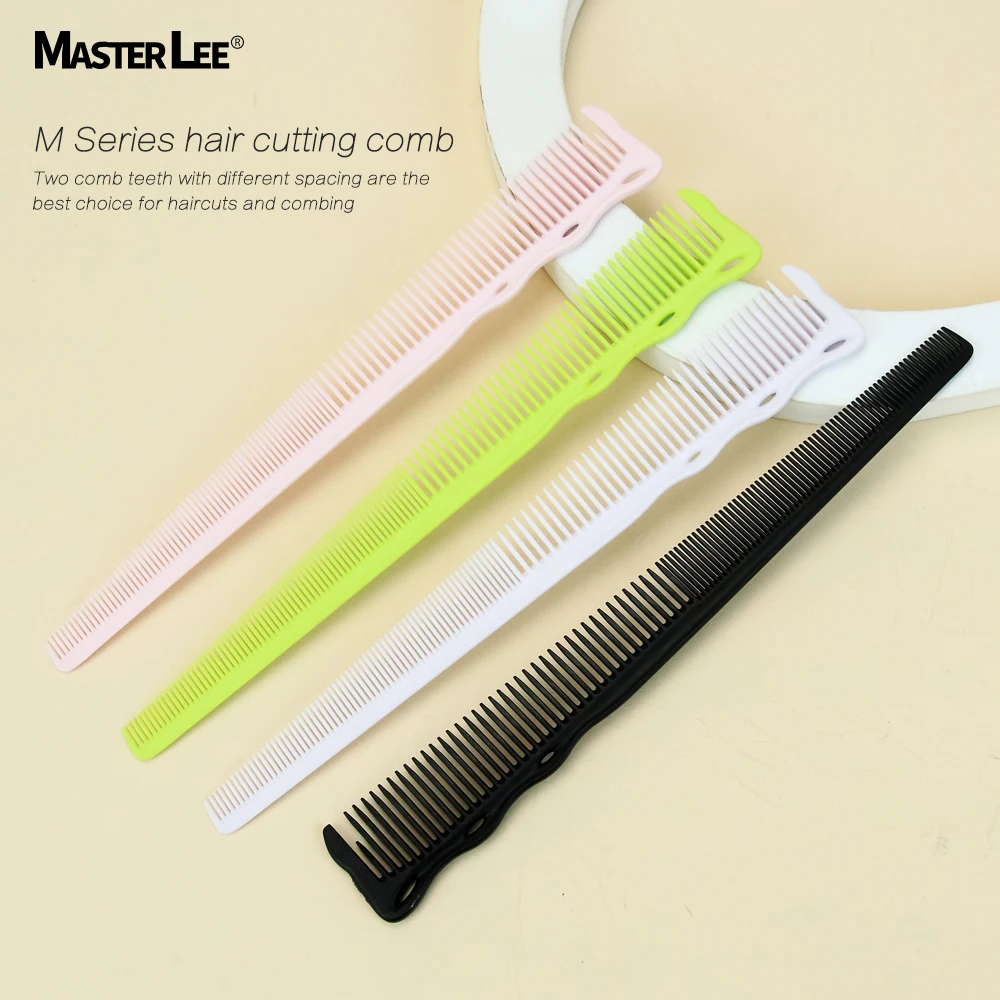 Masterlee Custom Logo Factory Direct Sale ABS and alloy material carbon static free hair cutting comb series 4 colors