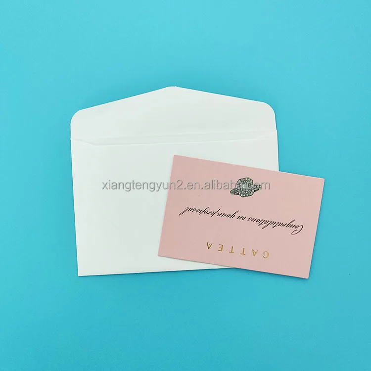Gift Cards With Stickers Label Custom Logo Wedding Greeting Invitation Thank You Gift Notes Cards with Envelope