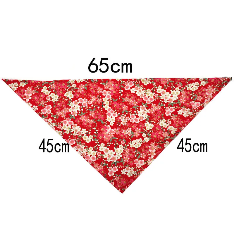 Factory Wholesale Custom Printed Cotton Triangle Adjustable Dog Scarf Bandana Collar