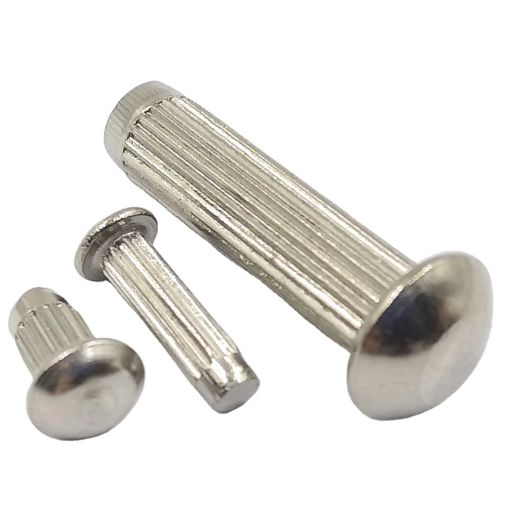 Stainless Steel round head logo knurling rivet nameplate solid rivet GB827