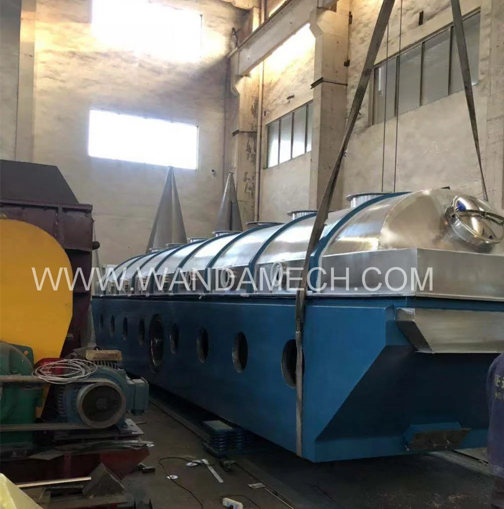 Industrial continuous sugar salt bread crumb citric acid vibration fluid bed dryer