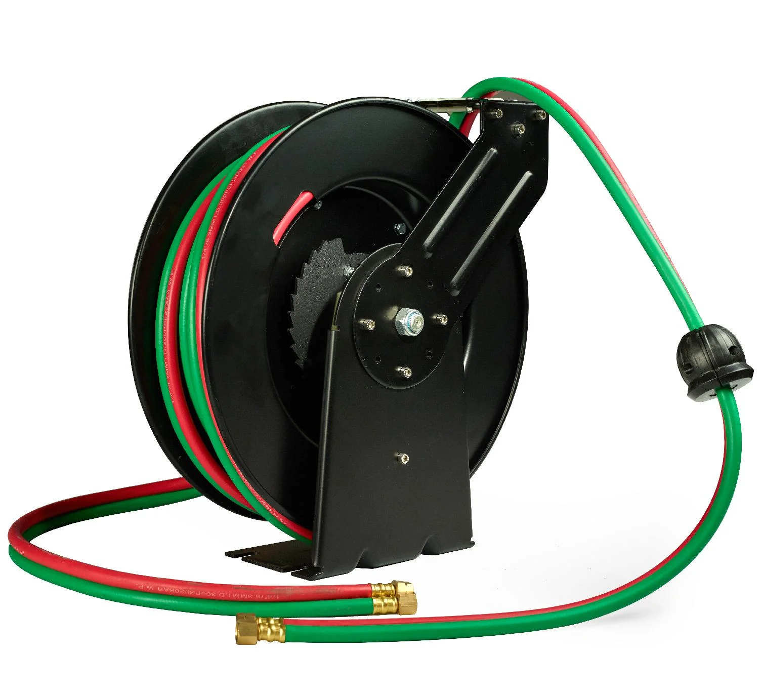 Lanboom Strong Powder Coated Steel Oxygen And Acetylene Welding Hose Reel 01