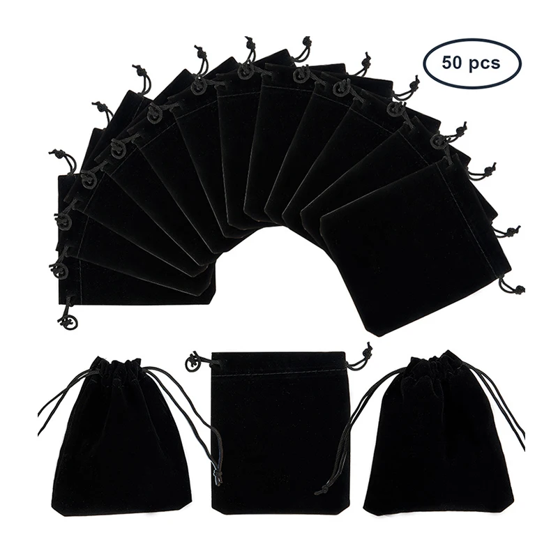 Оптовая продажа, небольшие бархатные подарочные пакеты на шнурке с индивидуальным логотипом, перерабатываемые мешки для ювелирных украшений, упаковка для ювелирных изделий из переработанного материала