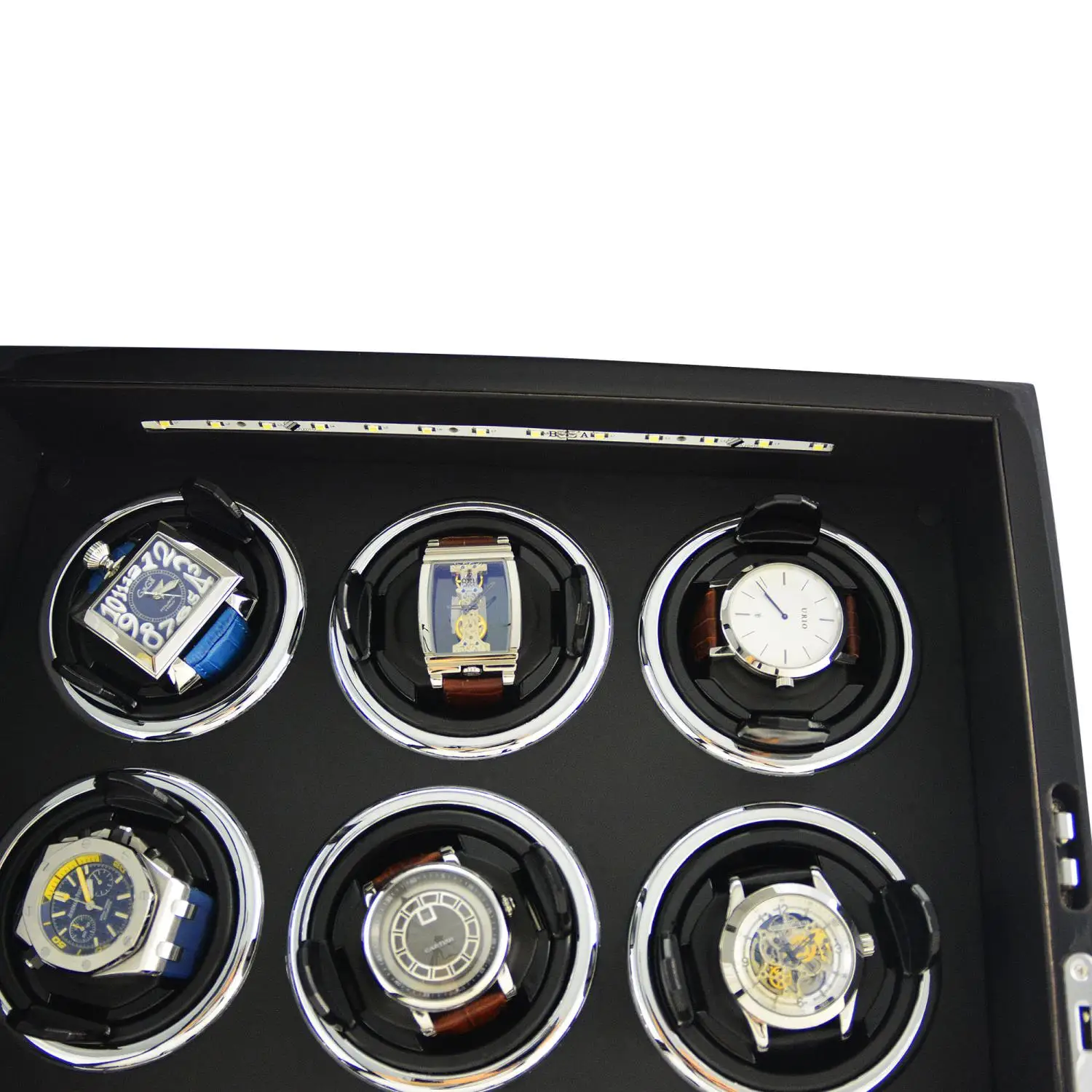 Goochy GC03-N85EB-L-ARF Hot Selling Handmade Wholesale Fingerprint Unlock LED Light Luxury Automatic watch winder safe