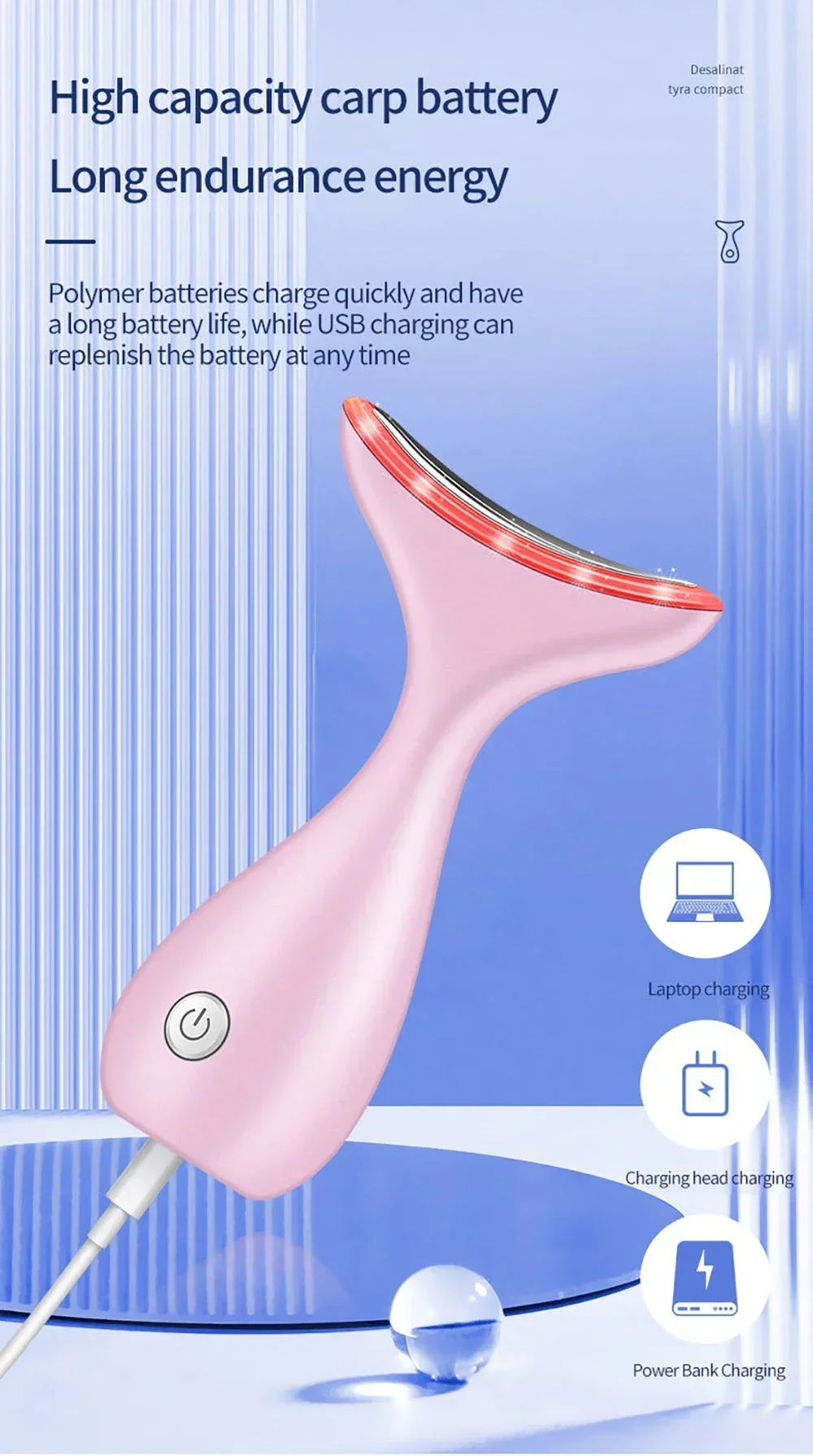 Neck Face Beauty Device LED Photon Therapy Skin Tighten Reduce Double Chin Anti Wrinkle Neck Lifting Skin Care Massage Tools