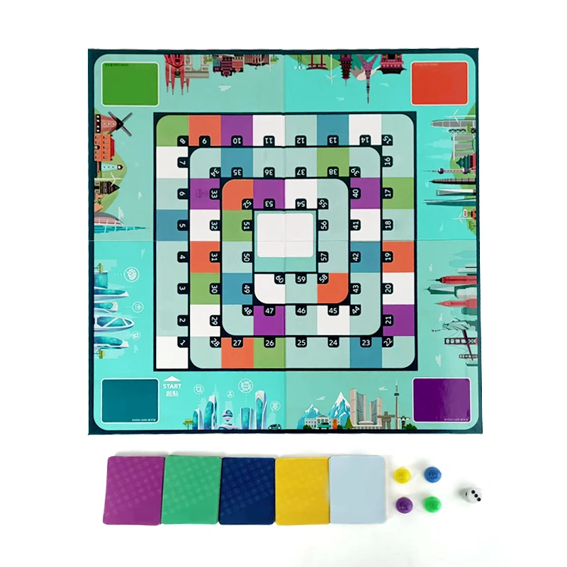 Custom Monopoly Quality Printing Family Board Games OEM factory World Box Custom accessories funny Game for kid/adult