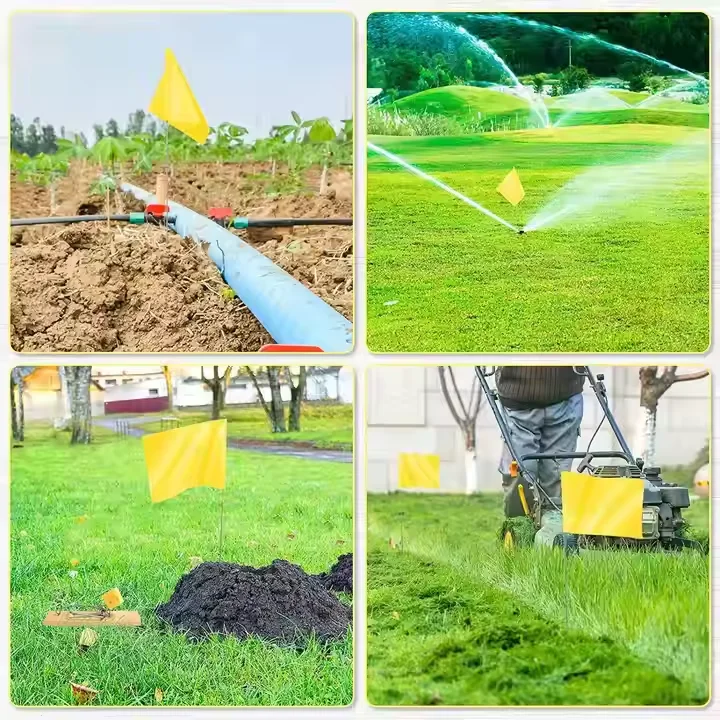 Wholesale customized PVC orange mini lawn landscape flag 4 * 5 inch marker flag