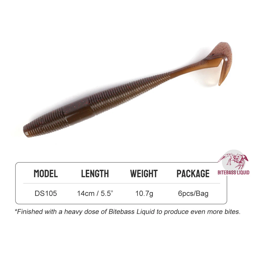herofuns OEM speed worm 14cm 10.7g soft plastic lure fishing silicone worm twisting tail soft bait for Texas rig freshwater