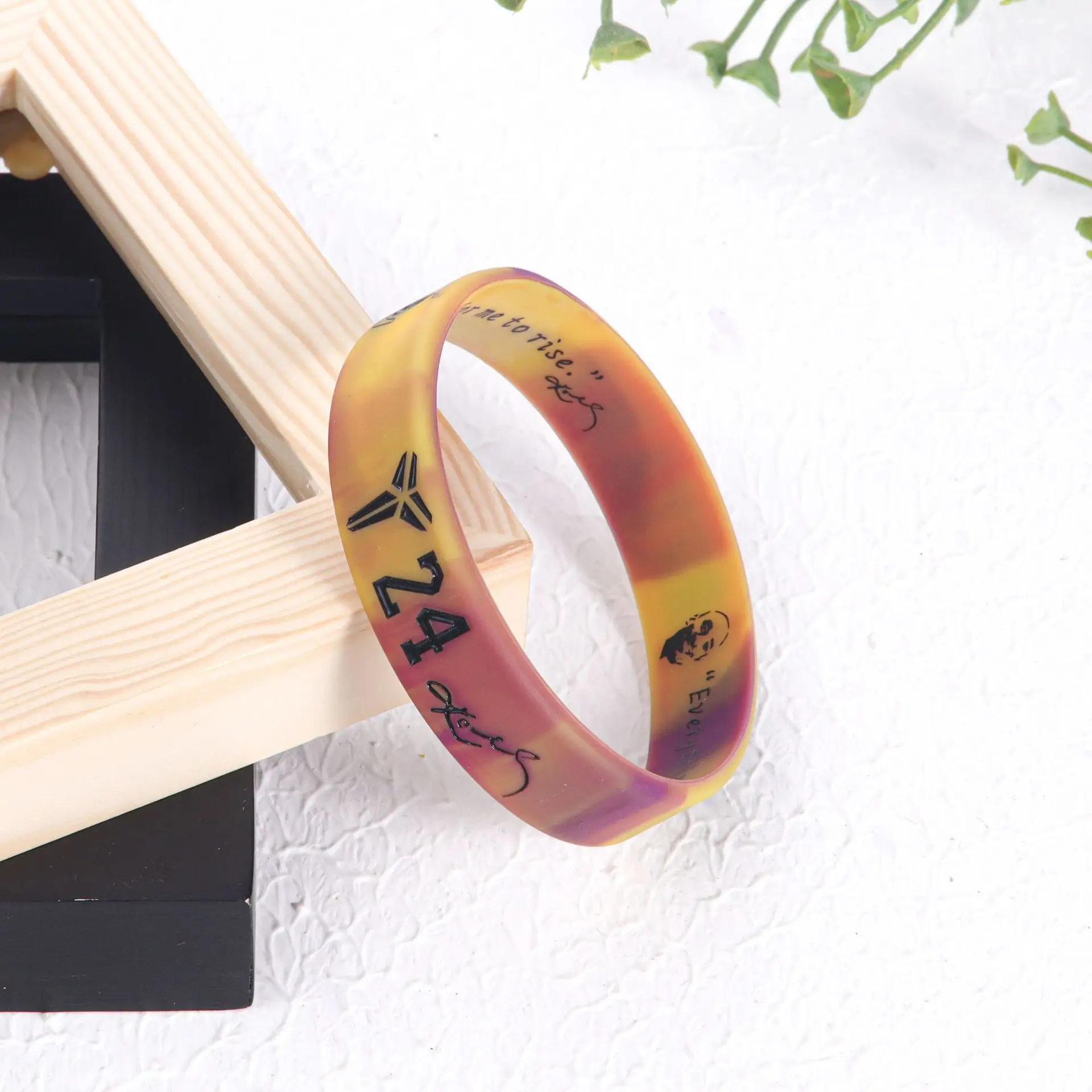 Basketball bracelet player avatar inspirational lava camouflage silicone sports wristband star bracelet sports bracelet