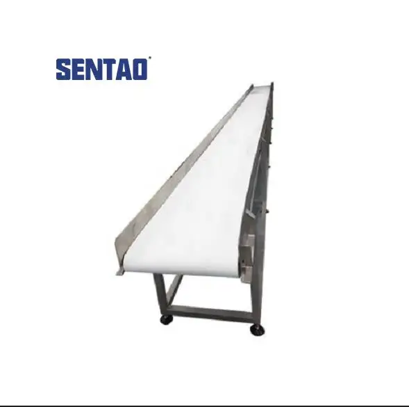 Factory bread biscuits vegetables fruit system stainless steel food grade PU belt conveyor