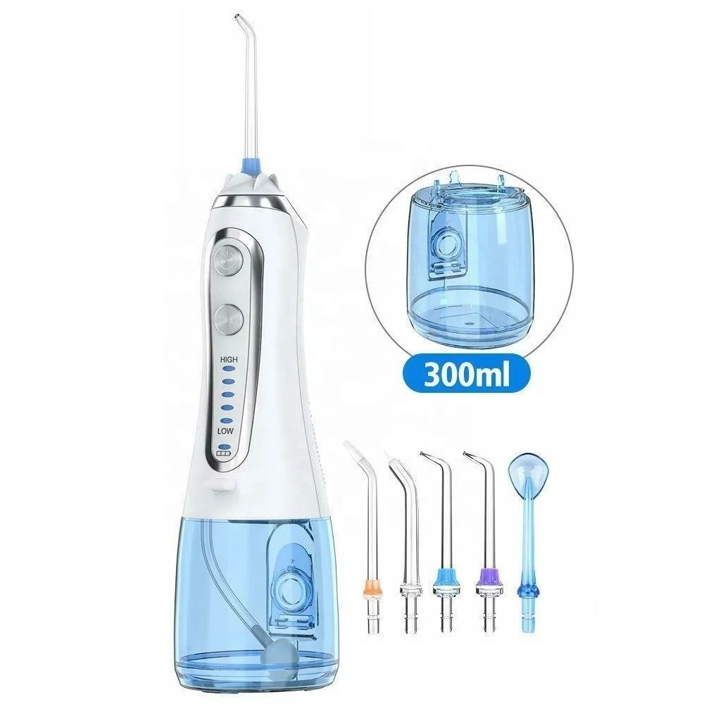 
H2oflossSale Portable Water Jet Flosser Oral Tooth Irrigator For Cleaning The Oral Cavity Dental Cleaner Water Pick Floss 300ml 