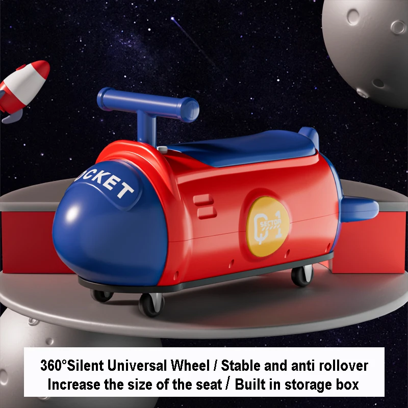 Wholesale New design Rocket Scooter baby twist car swing car with music for children