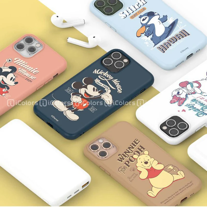 Disneyy Original Mickey Mouse Mobile Cell Phone Accessories Custom Phone Case For iPhone 13 12 11 Pro Max X XS XR Silicone Cover