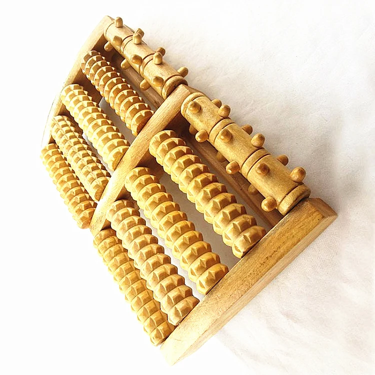 Manual Foot Massager Roller (Large).Relieve Plantar Fasciitis, Stress, Heel, Arch Pain.Reflexology Chart foot massage roller