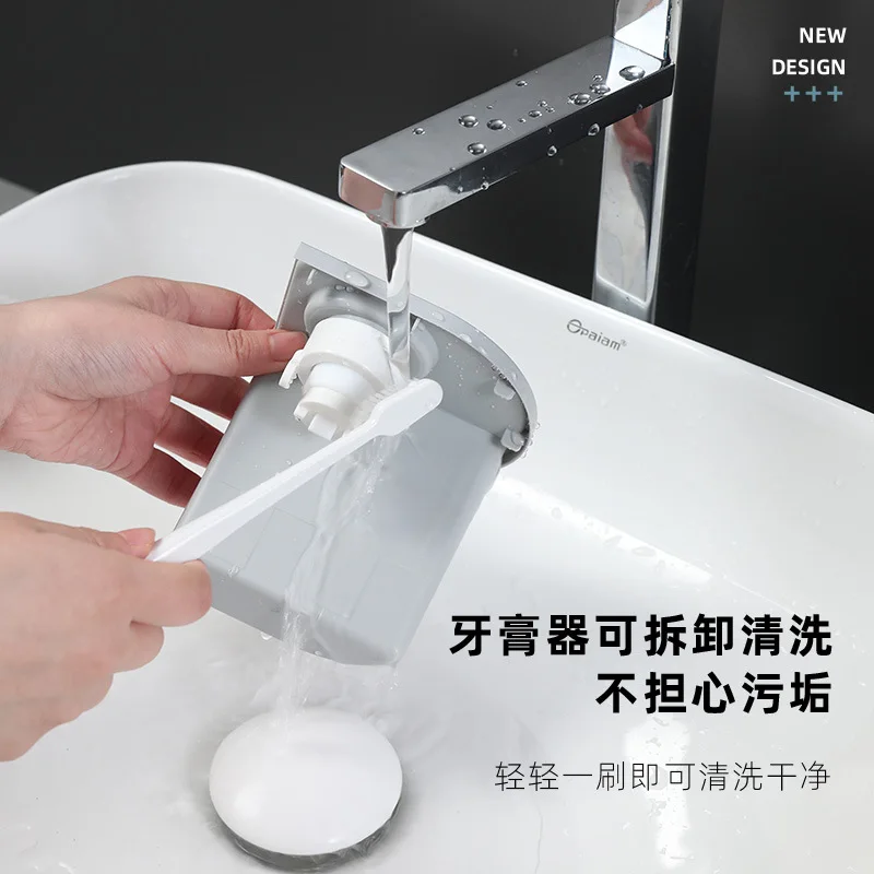 Magnetic Adsorption Inverted Toothbrush Holder Automatic Toothpaste Squeezer Dispenser Storage Rack Bathroom Accessories