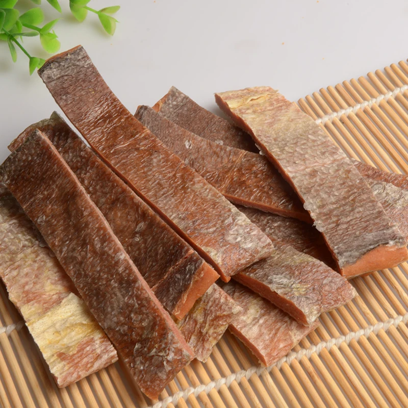 Прямая поставка с завода воздушная сушеная рыбья кожа собачьи лакомства богатые рыбьим жиром закуски и вяленое лосось