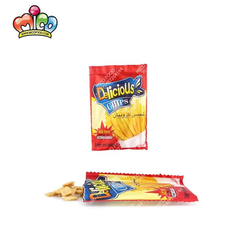 HALAL Mini crunchy puffed leisure potato chips in bag