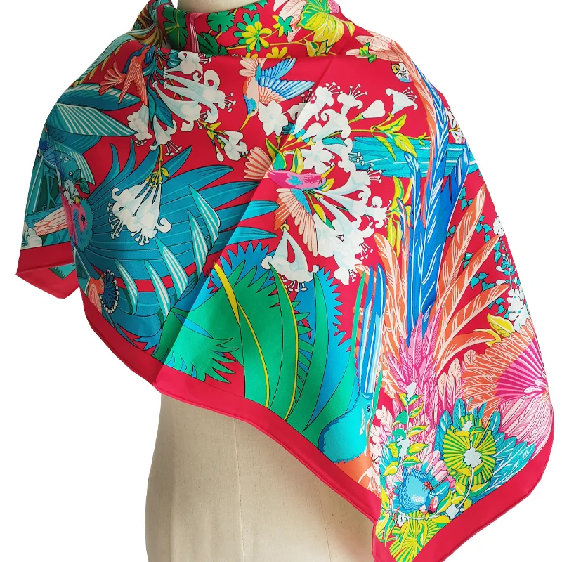 Luxury Woman Silk Scarves 100% Mulberry Silk Scarf